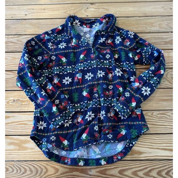 Hanna Andersson Gnome Pajama Set Size Small Women’s Navy - Picture 2 of 14